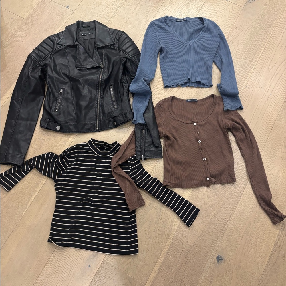 Brandy Melville Tops Set. Black jacket in picture is no longer available